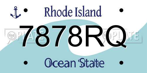 7878RQ Rhode Island License Plate