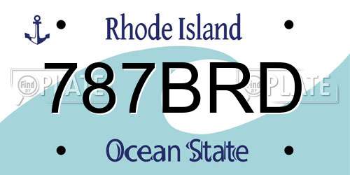 787BRD Rhode Island License Plate