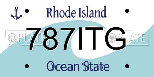 787ITG Rhode Island License Plate