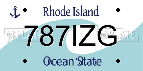 787IZG Rhode Island License Plate
