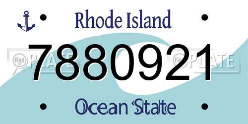 7880921 Rhode Island License Plate
