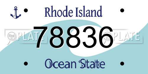 78836 Rhode Island License Plate