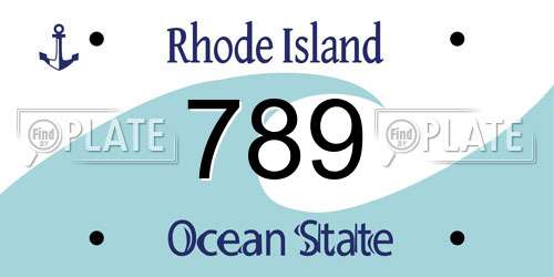 789 Rhode Island License Plate