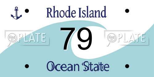79 Rhode Island License Plate