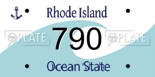 790 Rhode Island License Plate
