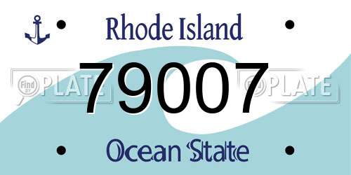 79007 Rhode Island License Plate