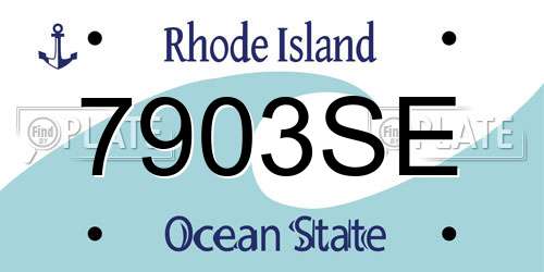 7903SE Rhode Island License Plate