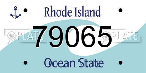 79065 Rhode Island License Plate