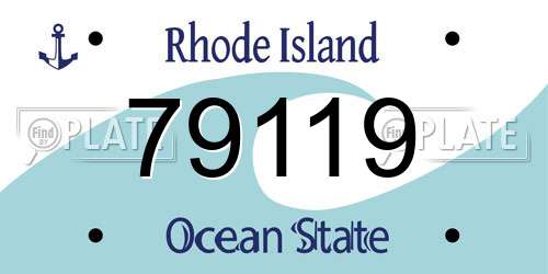 79119 Rhode Island License Plate