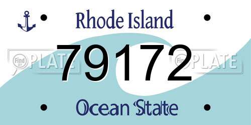 79172 Rhode Island License Plate