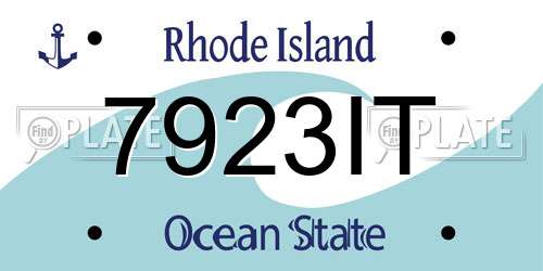 7923IT Rhode Island License Plate