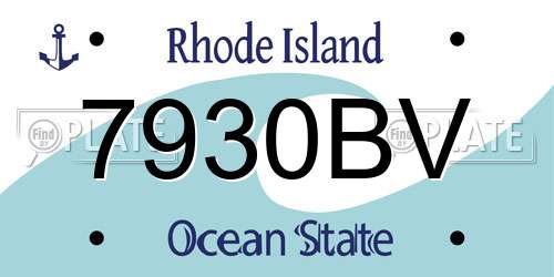 7930BV Rhode Island License Plate