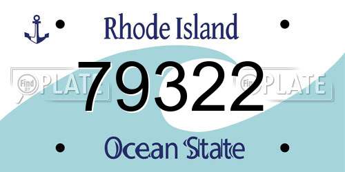 79322 Rhode Island License Plate