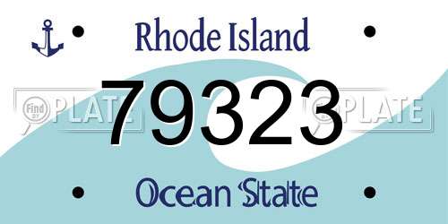 79323 Rhode Island License Plate
