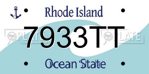 7933TT Rhode Island License Plate