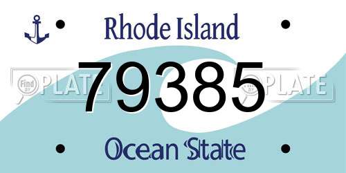 79385 Rhode Island License Plate