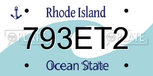 793ET2 Rhode Island License Plate