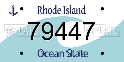79447 Rhode Island License Plate