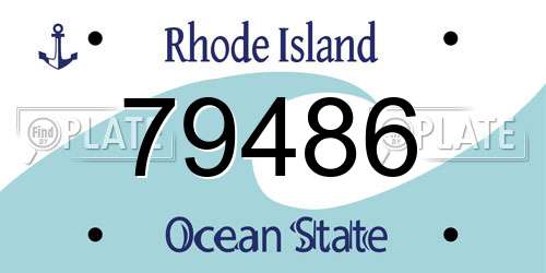 79486 Rhode Island License Plate