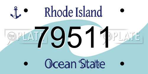 79511 Rhode Island License Plate