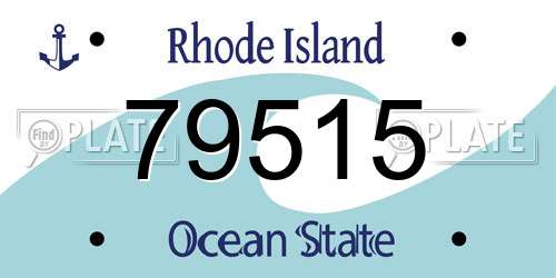 79515 Rhode Island License Plate