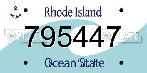 795447 Rhode Island License Plate