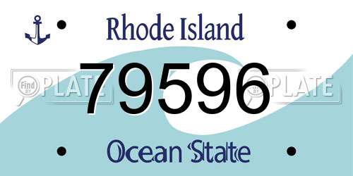 79596 Rhode Island License Plate