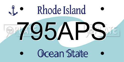 795APS Rhode Island License Plate