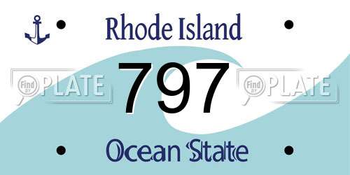 797 Rhode Island License Plate