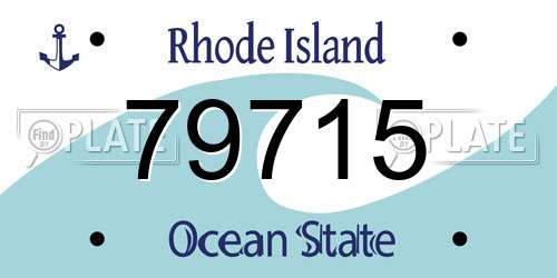 79715 Rhode Island License Plate