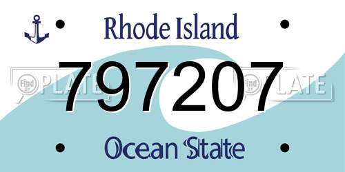 797207 Rhode Island License Plate
