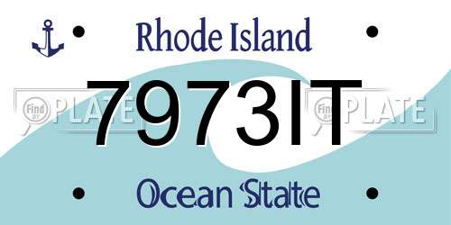 7973IT Rhode Island License Plate