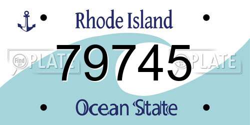 79745 Rhode Island License Plate