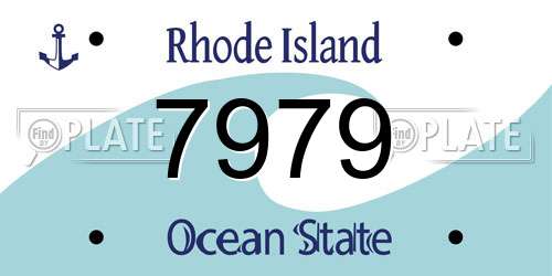 7979 Rhode Island License Plate