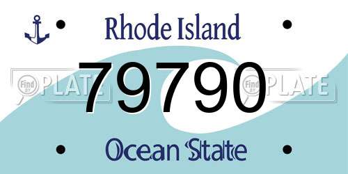 79790 Rhode Island License Plate