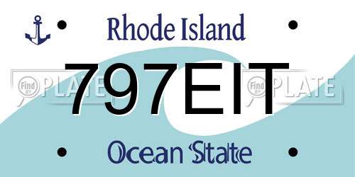 797EIT Rhode Island License Plate