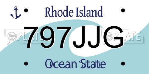 797JJG Rhode Island License Plate