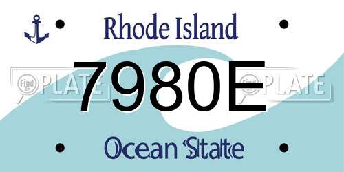 7980E Rhode Island License Plate