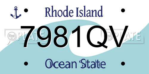 7981QV Rhode Island License Plate