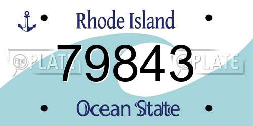 79843 Rhode Island License Plate