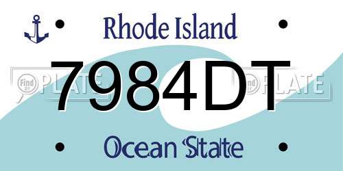 7984DT Rhode Island License Plate