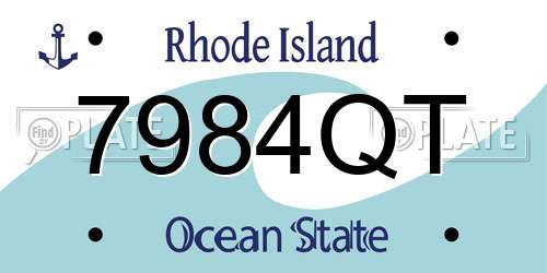 7984QT Rhode Island License Plate