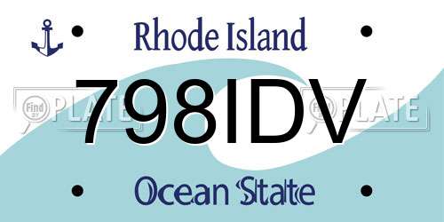 798IDV Rhode Island License Plate
