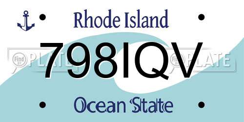 798IQV Rhode Island License Plate