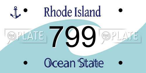 799 Rhode Island License Plate