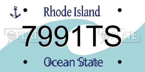 7991TS Rhode Island License Plate