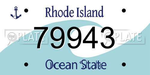 79943 Rhode Island License Plate