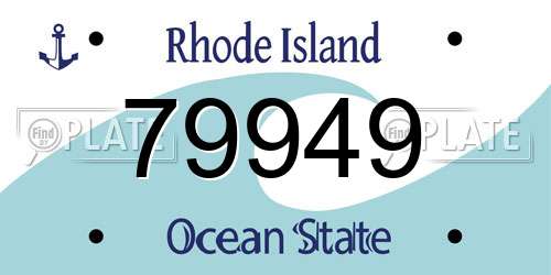 79949 Rhode Island License Plate