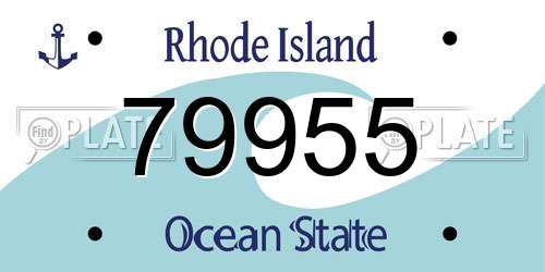 79955 Rhode Island License Plate