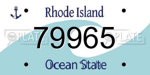 79965 Rhode Island License Plate